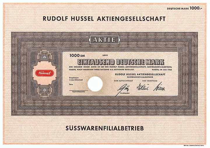 Rudolf Hussel AG Süsswarenfilialbetrieb