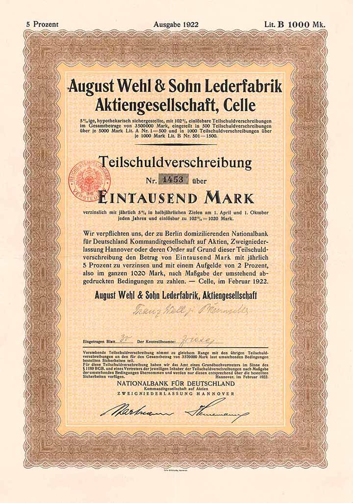 August Wehl & Sohn Lederfabrik AG