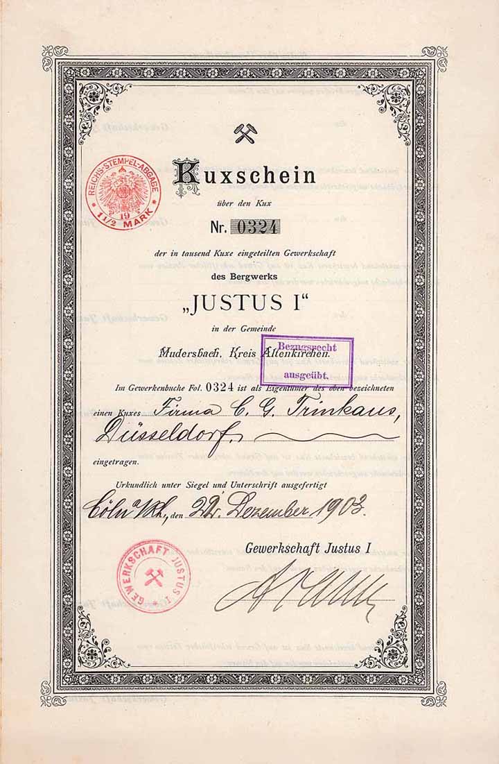 Gewerkschaft “Justus I”