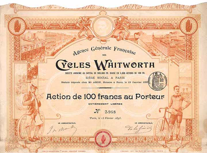 Agence Generale Francaise des Cycles Whitworth