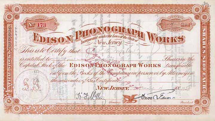 Edison Phonograph Works (OU Thomas A. Edison)