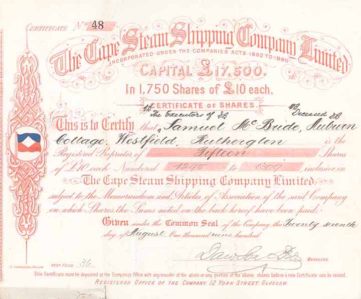 Cape Steam Shipping Co.