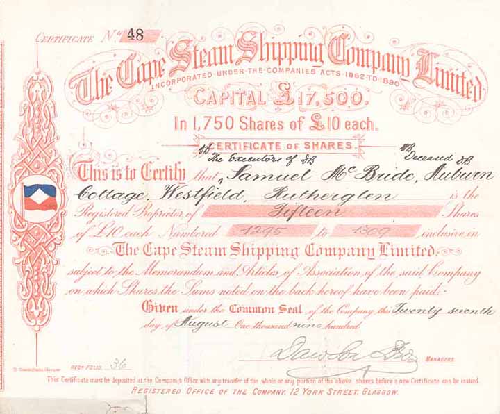 Cape Steam Shipping Co.