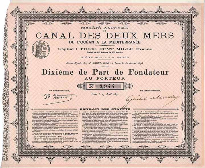 S.A. du Canal des Deux Mers de l’Ocean a la Méditerranée