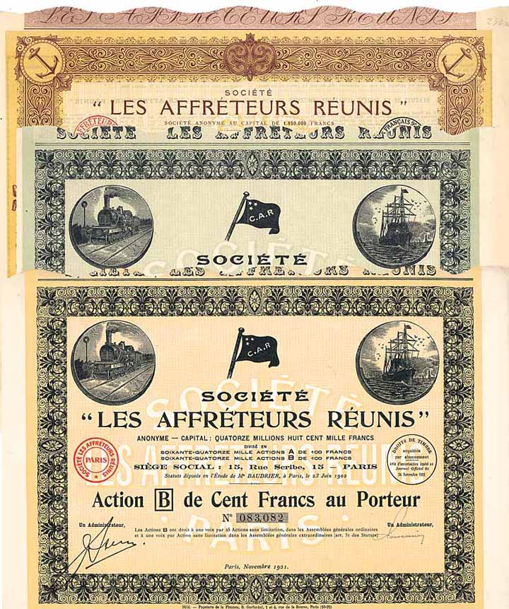 Soc. Les Affréteurs Réunis (3 Stücke)