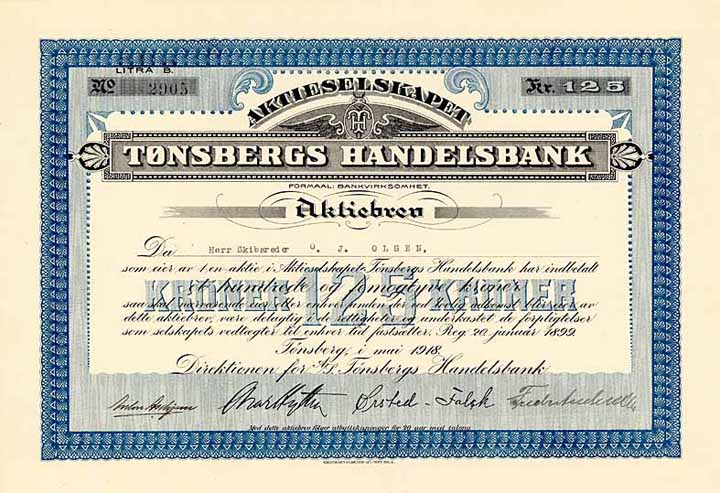 A/S Tönsbergs Handelsbank