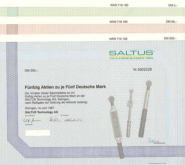 SALTUS Technology AG (3 Stücke)