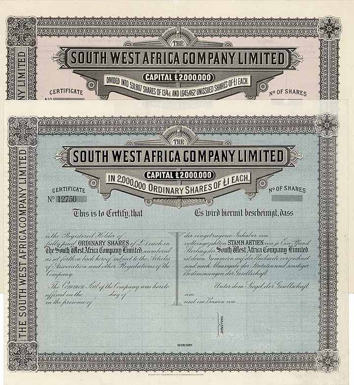 South West Africa Co. (2 Stücke)