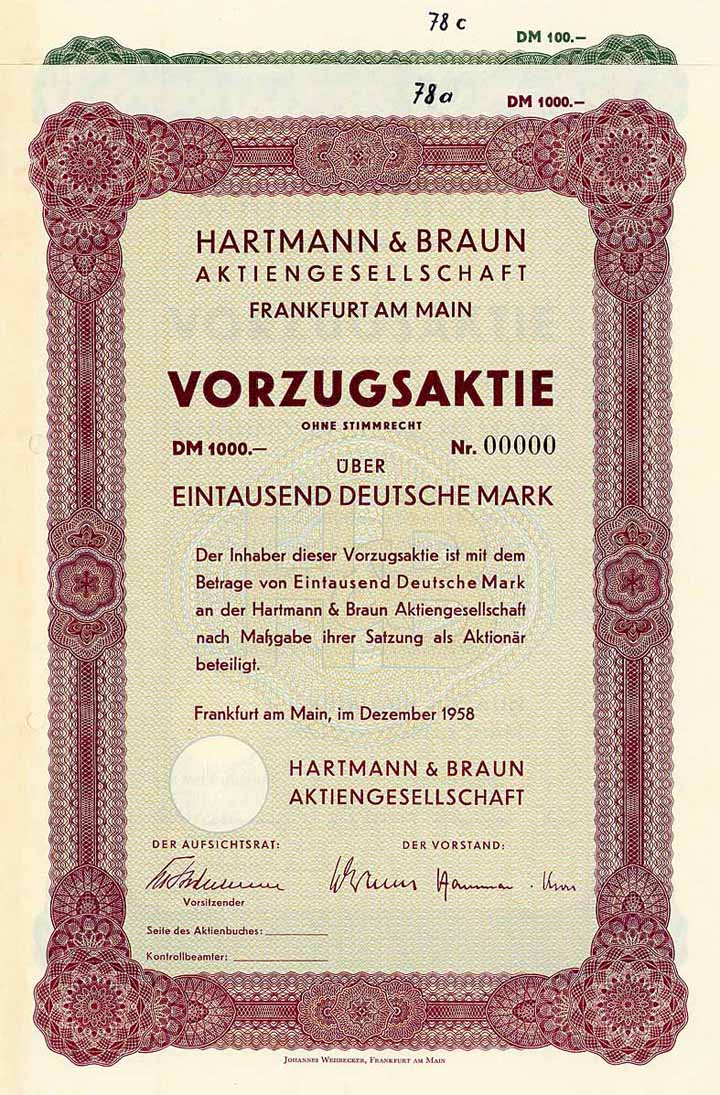 Hartmann & Braun AG (2 Stücke)