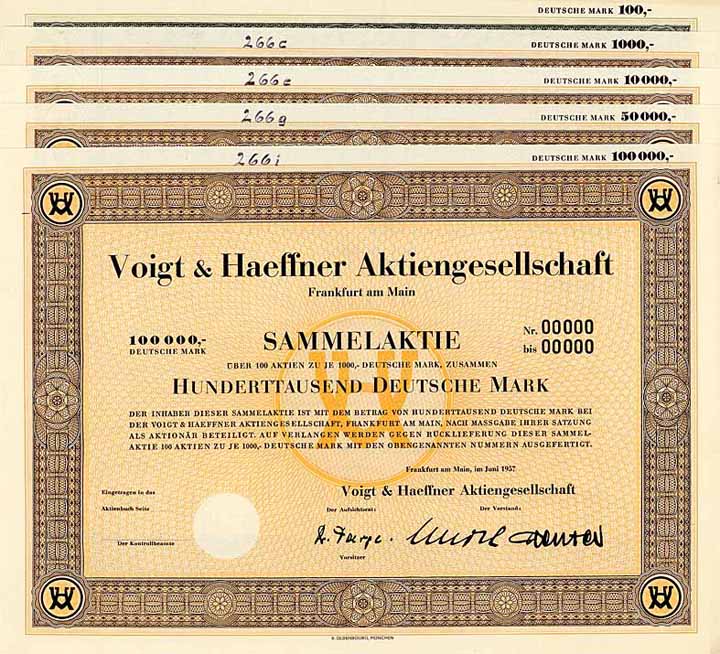 Voigt & Haeffner AG (5 Stücke)