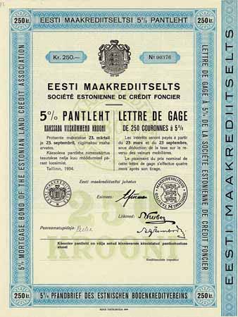 Estnischer Bodenkreditverein (Eesti Maakrediitselts)