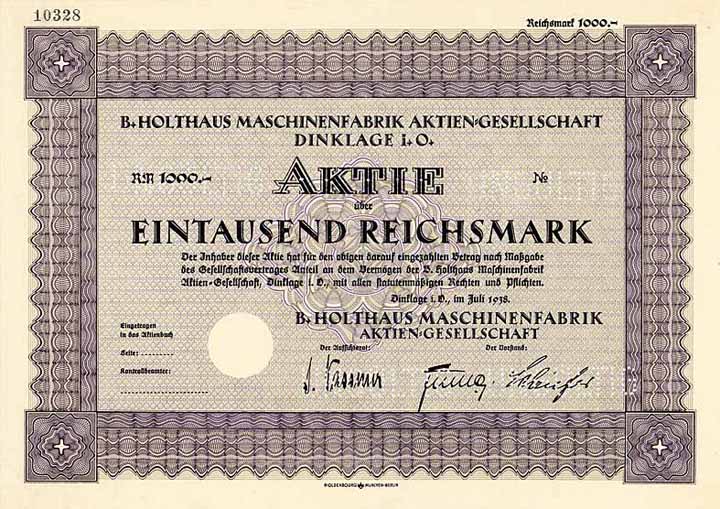 B. Holthaus Maschinenfabrik AG