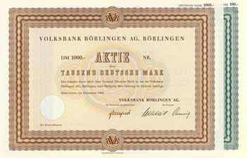 Volksbank Böblingen AG (2 Stücke)