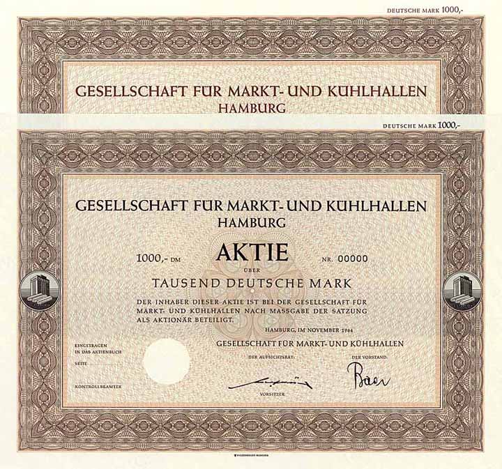 Gesellschaft für Markt- und Kühlhallen (2 Stücke)