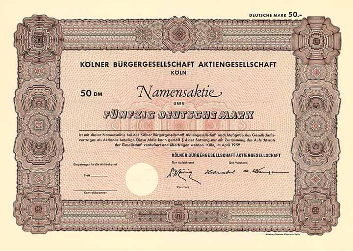 Kölner Bürgergesellschaft AG