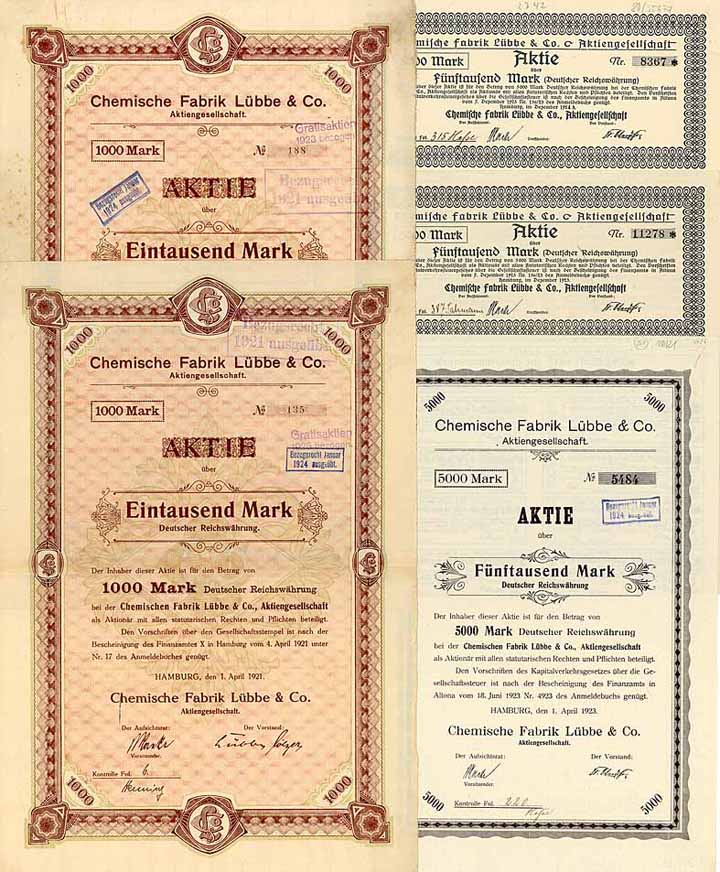 Chemische Fabrik Lübbe & Co. AG (7 Stücke)