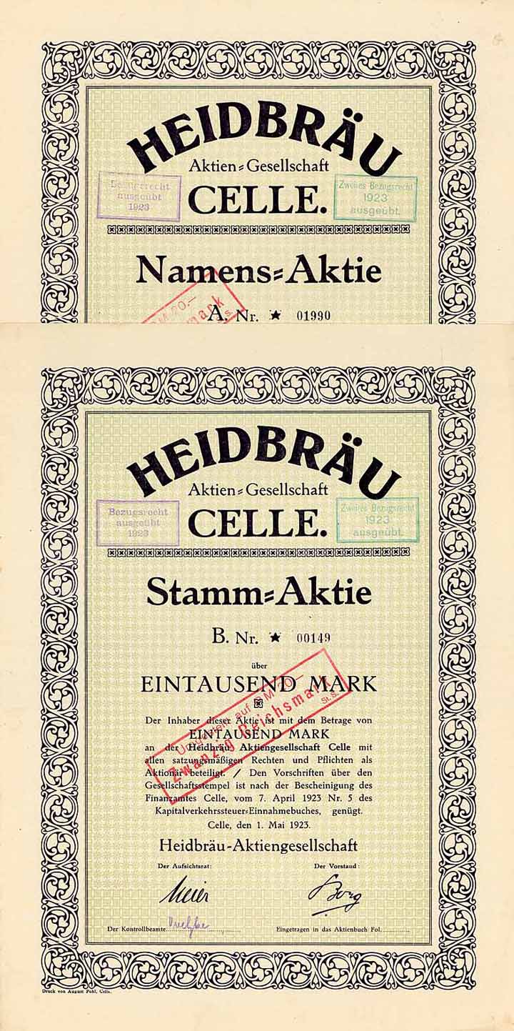 Heidbräu AG (2 Stücke)