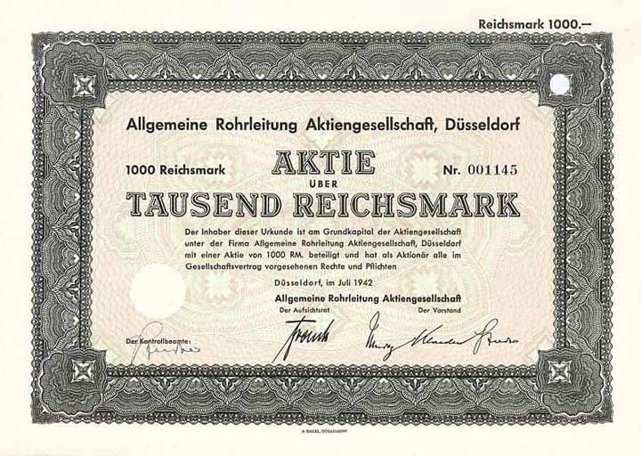 Allgemeine Rohrleitung AG
