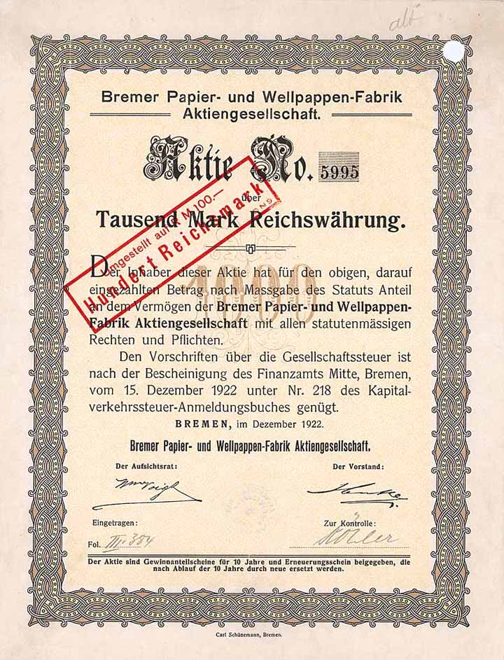Bremer Papier- und Wellpappen-Fabrik AG