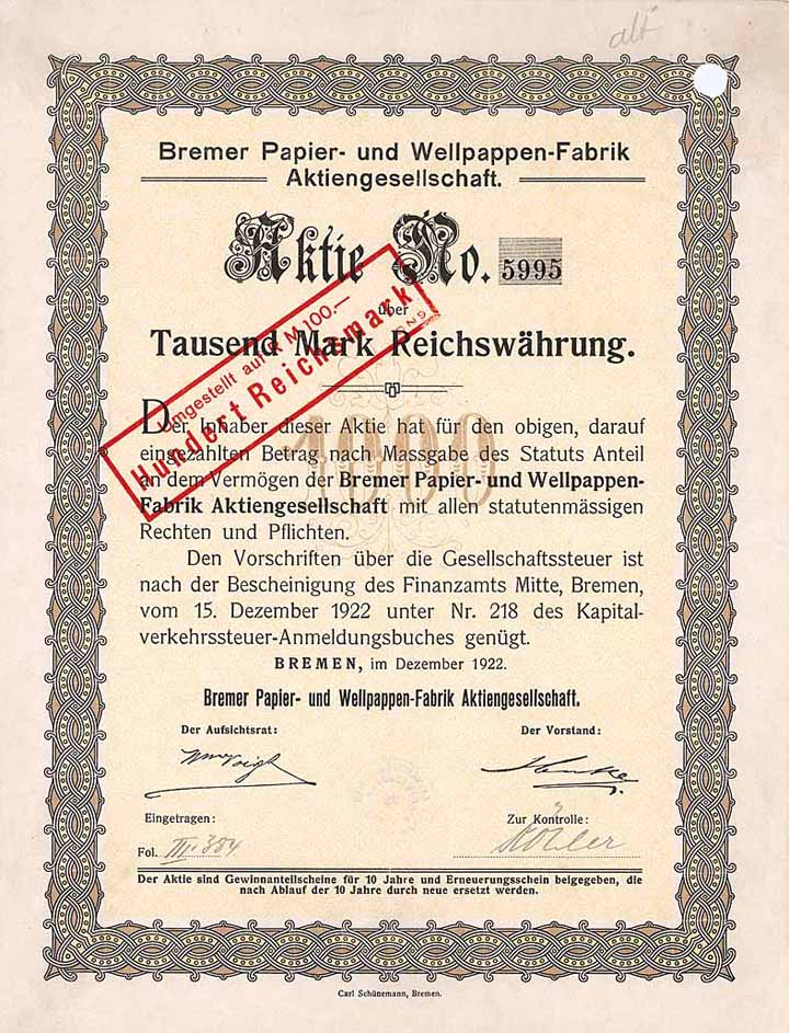 Bremer Papier- und Wellpappen-Fabrik AG