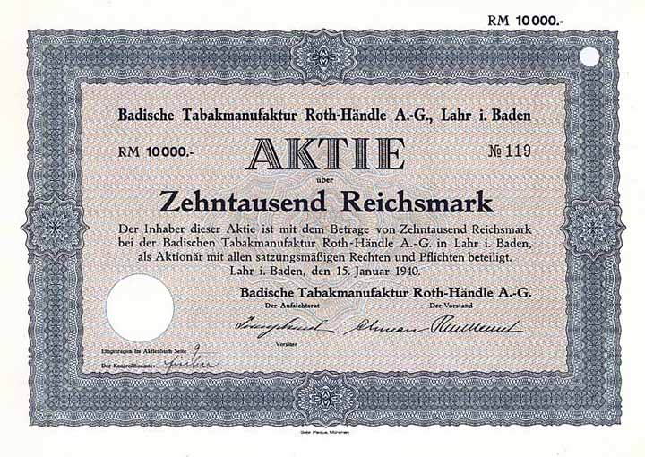 Badische Tabakmanufaktur Roth-Händle AG