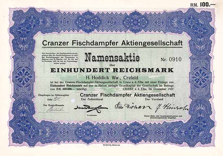 Cranzer Fischdampfer AG