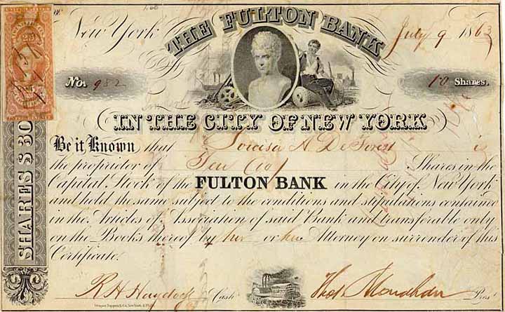 Fulton Bank in the City of New York