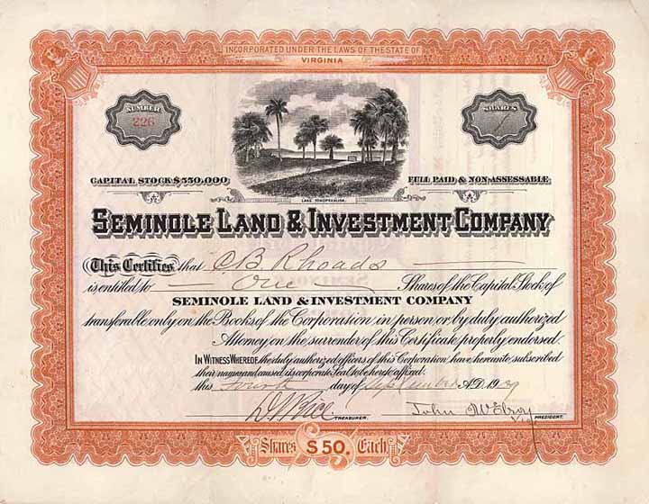 Seminole Land and Investment Co.