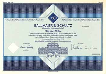 Ballmaier & Schultz Wertpapier AG