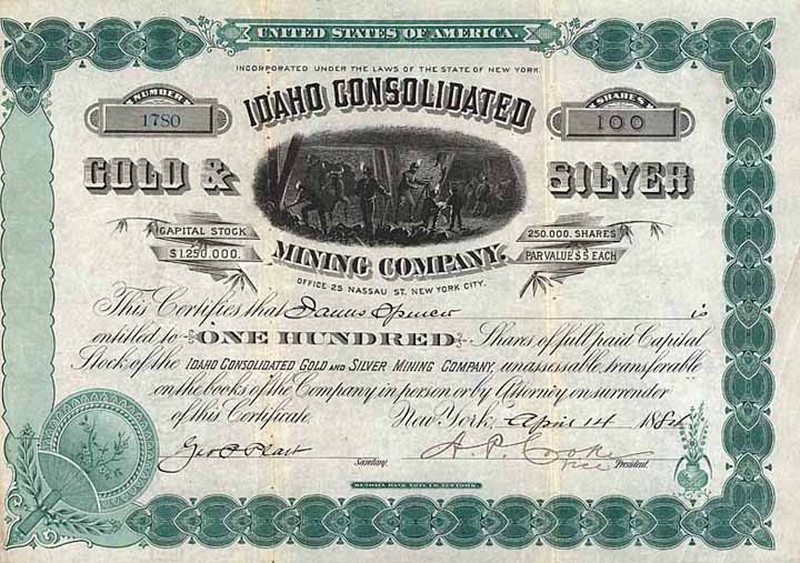 Idaho Consolidated Gold & Silver Mining Co.