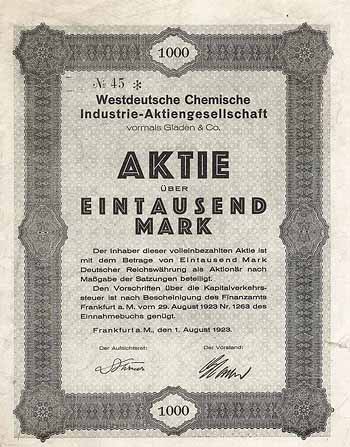 Westdeutsche Chemische Industrie-AG