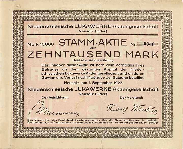 Niederschlesische Lukawerke AG