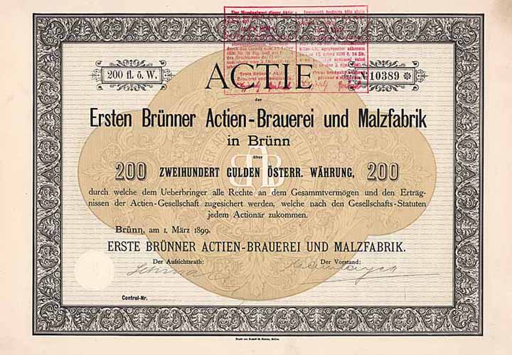 Erste Brünner Actien-Brauerei und Malzfabrik