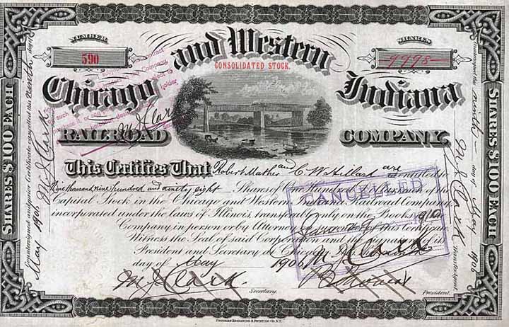 Chicago & Western Indiana Railroad (Consolidated Stock)