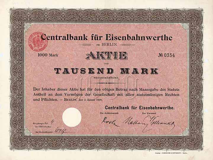 Centralbank für Eisenbahnwerthe