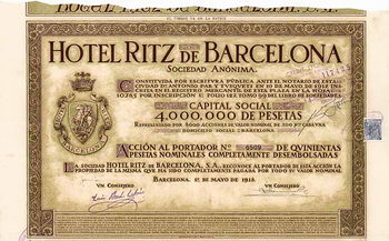 Hotel Ritz de Barcelona S.A.