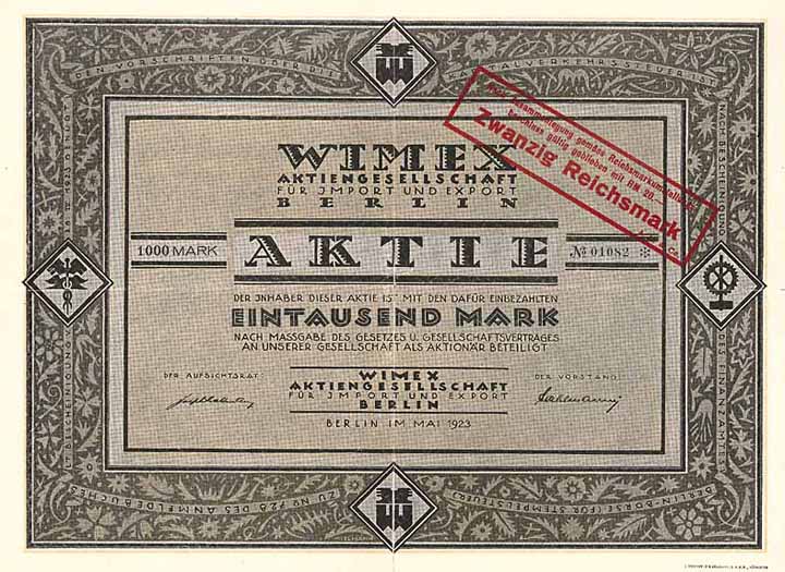 WIMEX AG für Import und Export