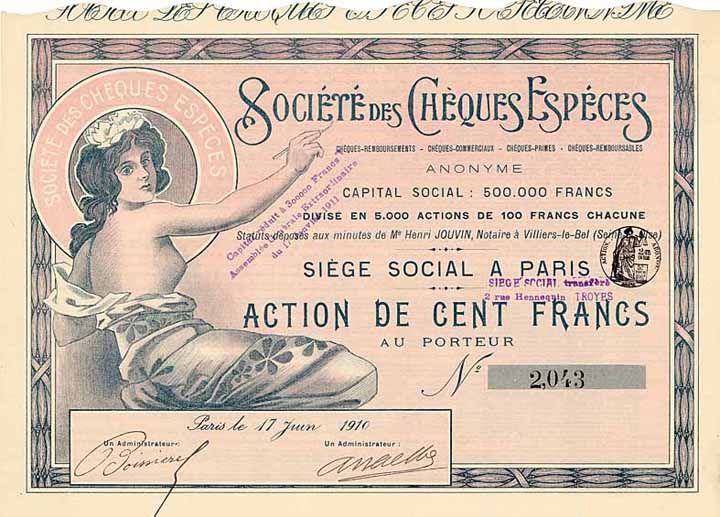 Société des Chéques Espéces