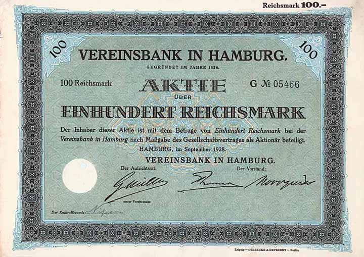 Vereinsbank in Hamburg