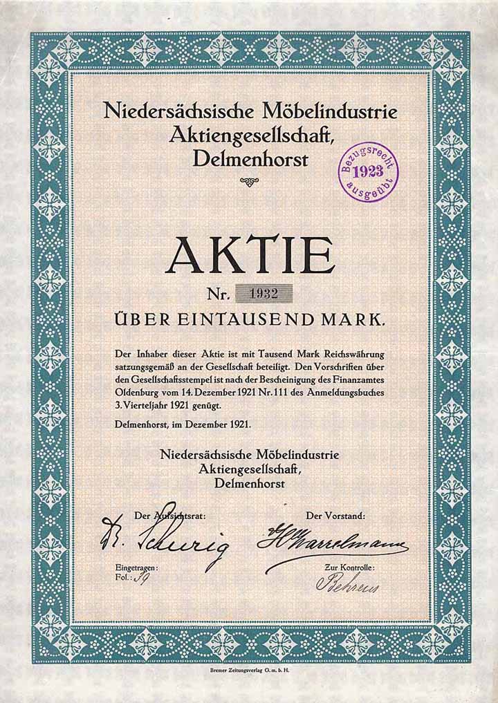 Niedersächsische Möbelindustrie AG