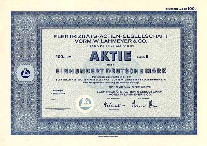 Elektrizitäts-AG vorm. W. Lahmeyer & Co.