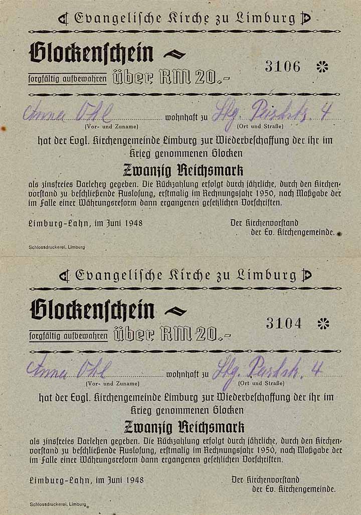 Evangelische Kirche zu Limburg (2 Stücke)