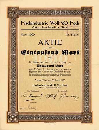 Fischindustrie Wolf & Fock AG