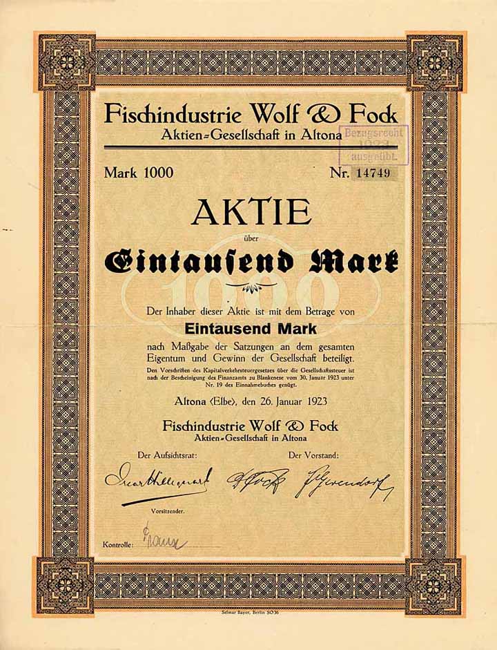 Fischindustrie Wolf & Fock AG