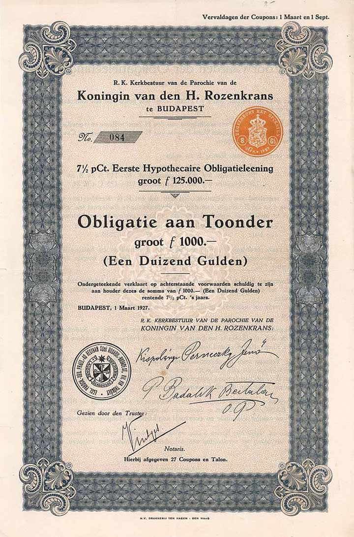 R. K. Kerkbestuur van de Parochie van die Koningin van den H. Rozenkrans Hongarije (Kirchenvorstand der Pfarrgemeinde Königin des Heiligen Rosenkranzes)