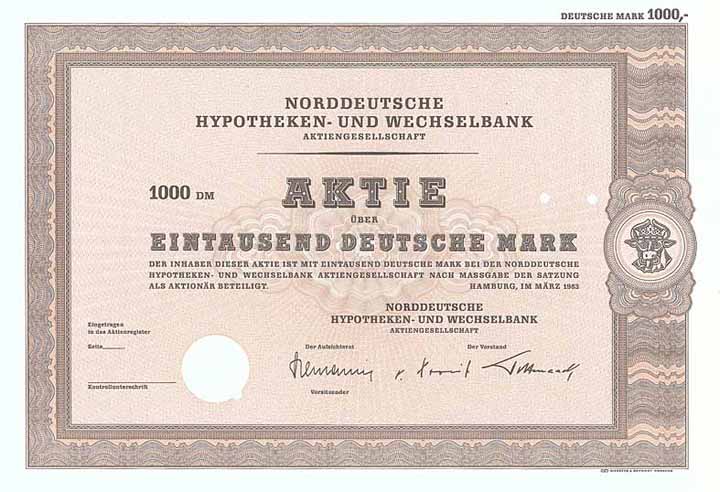 Norddeutsche Hypotheken- und Wechselbank AG