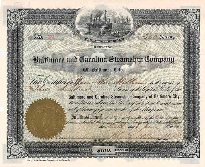 Baltimore and Carolina Steamship Co.