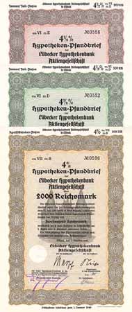 Lübecker Hypothekenbank AG (6 Stücke)