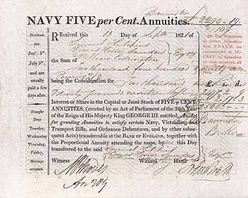 Englischer Staat - Navy five per cent Annuities
