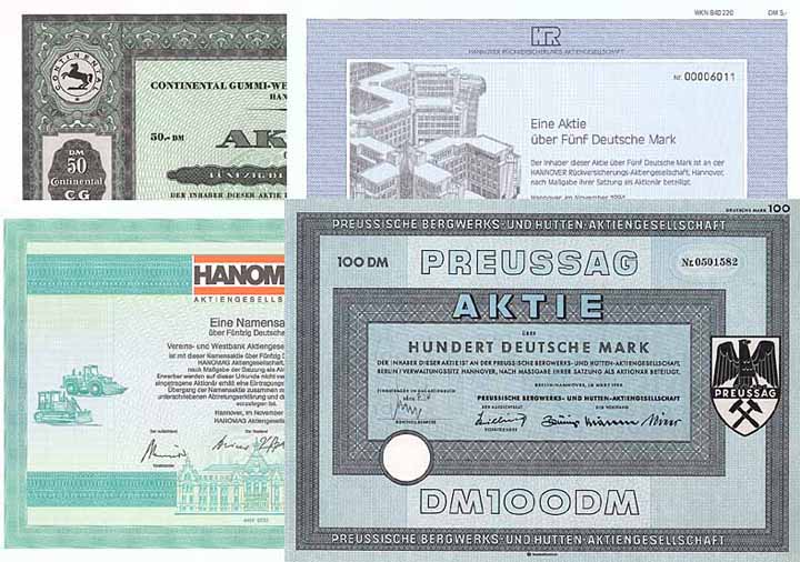 Bremen / Niedersachsen - Konvolut (34 DM-Aktien)